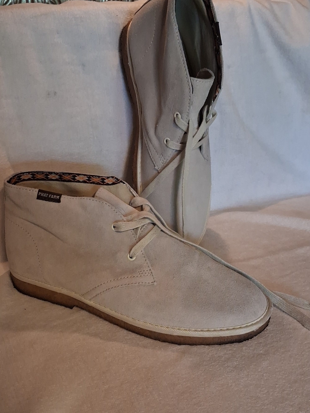 Phat Farm Men’s Gray Suede Chukka Boots Size 10.5